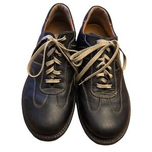 Alfani Mens Black Italian Leather Lace Up Casual Dress Shoes Sneakers Size‎ 8.5